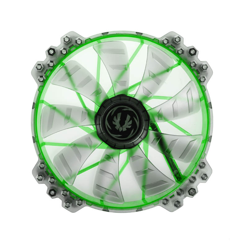 BitFenix Spectre PRO Fan - 200mm - Green LED - Black (900rpm)