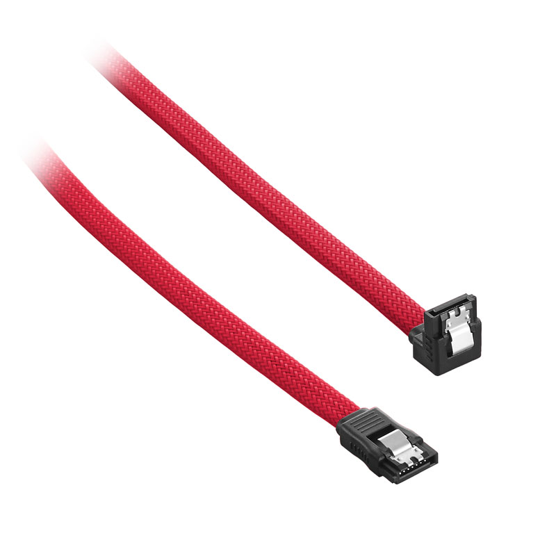 CableMod ModMesh Right Angle SATA 3 Cable 30cm - red