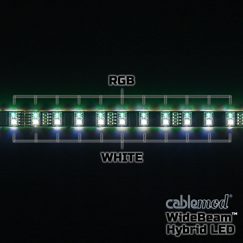 CableMod WideBeam Hybrid LED Strip 60cm - RGB/W