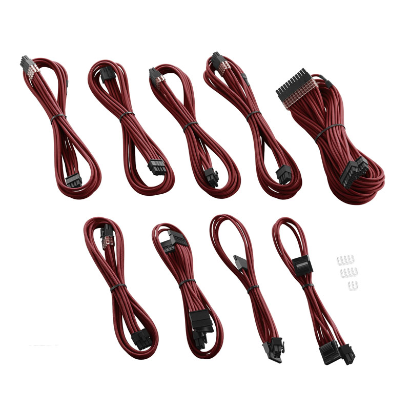 CableMod C-Series PRO ModMesh Cable Kit for Corsair AXi/HXi/RM (Yellow Label) - blood red