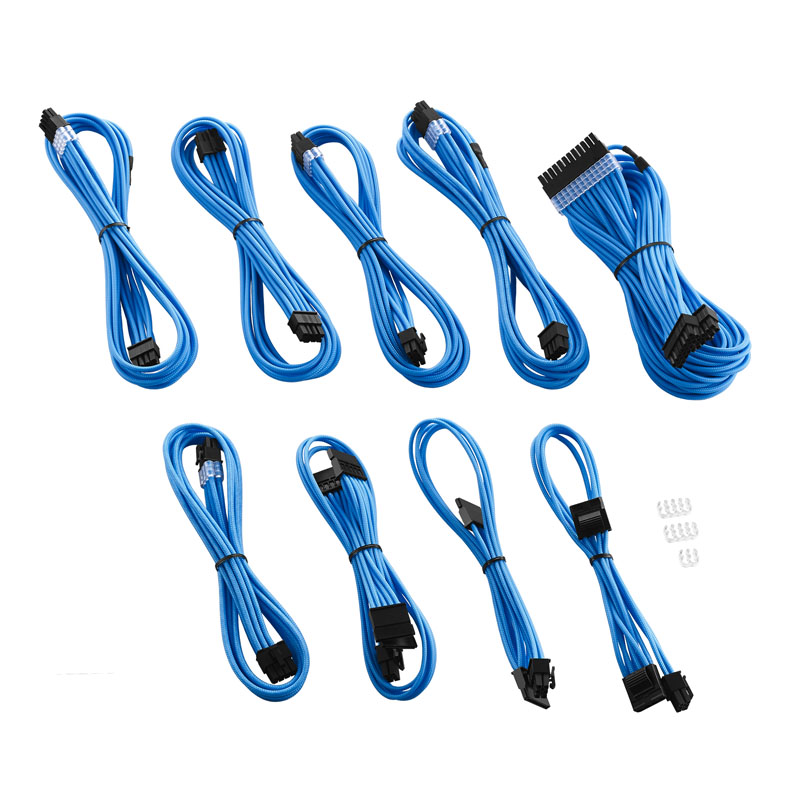 CableMod C-Series PRO ModMesh Cable Kit for Corsair AXi/HXi/RM (Yellow Label) - light blue