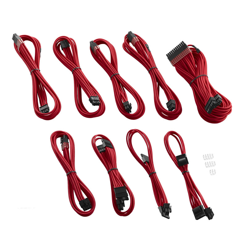 CableMod C-Series PRO ModMesh Cable Kit for Corsair AXi/HXi/RM (Yellow Label) - red