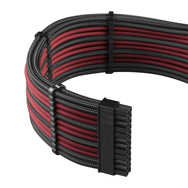 CableMod C-Series PRO ModMesh Cable Kit for RMi/RMx/RM (Black Label) - black/blood red