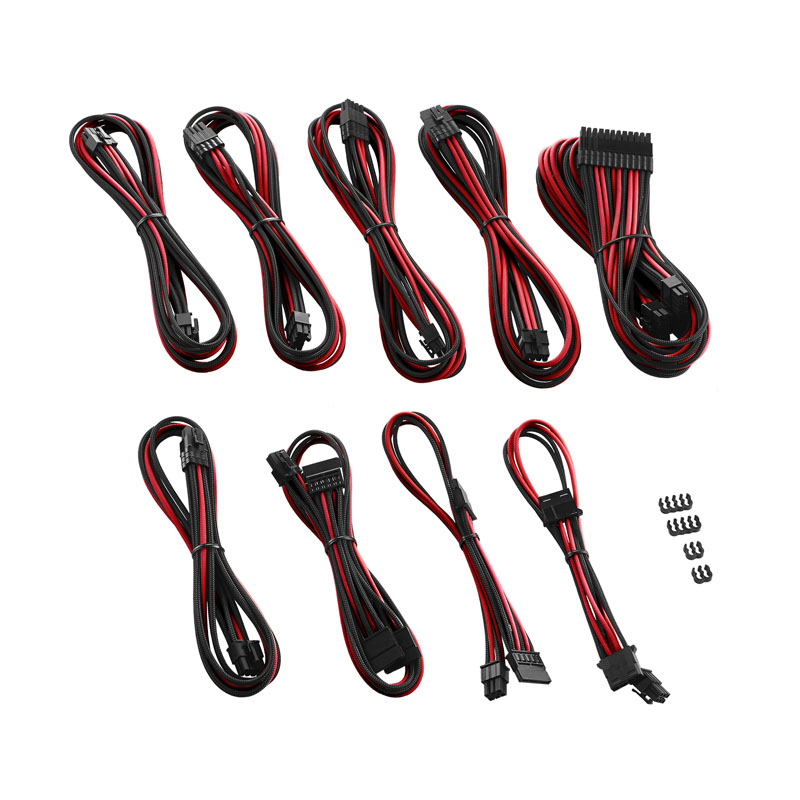 CableMod C-Series PRO ModMesh Cable Kit for RMi/RMx/RM (Black Label) - black/red