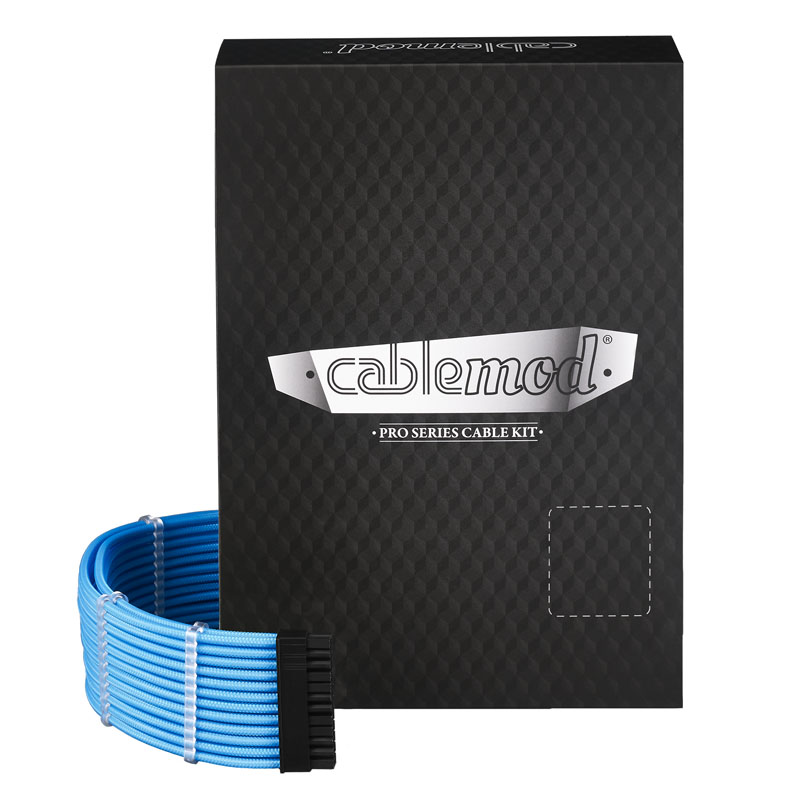 CableMod C-Series PRO ModMesh Cable Kit for RMi/RMx/RM (Black Label) - light blue