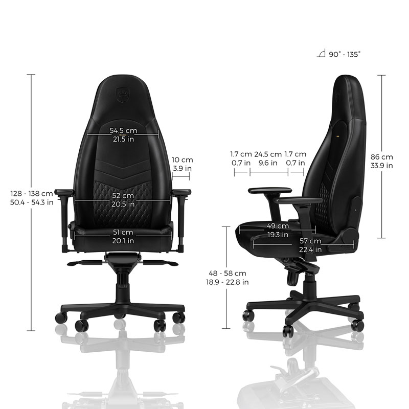 noblechairs ICON Real Leather Black/Black