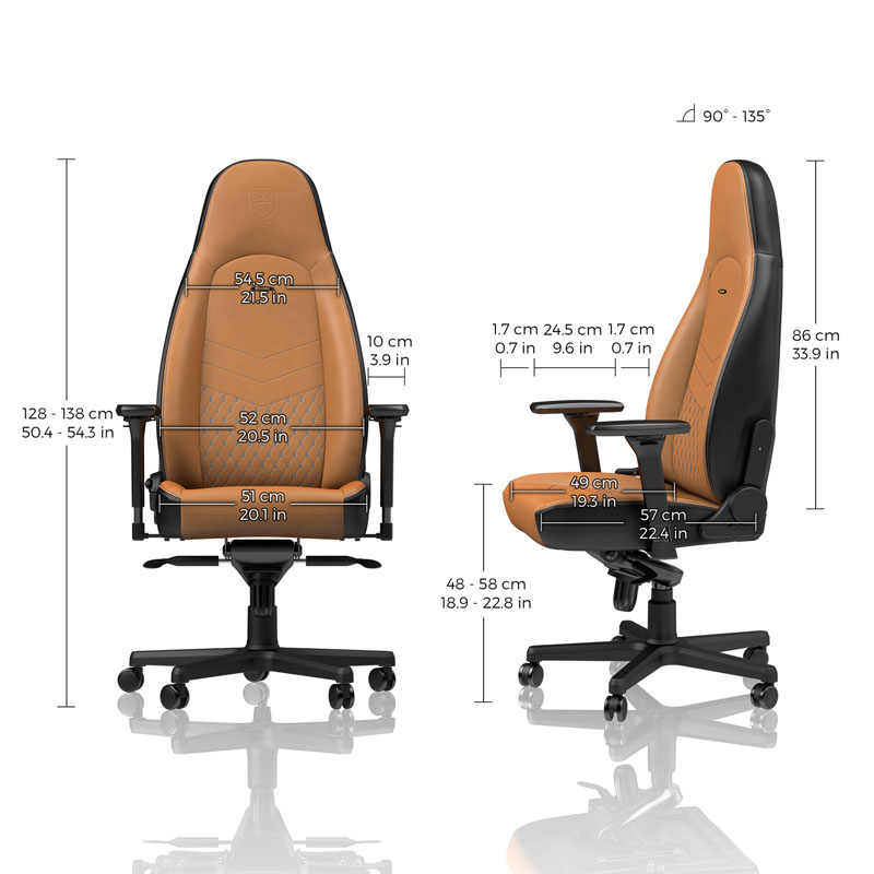 noblechairs ICON Real Leather Cognac/Black