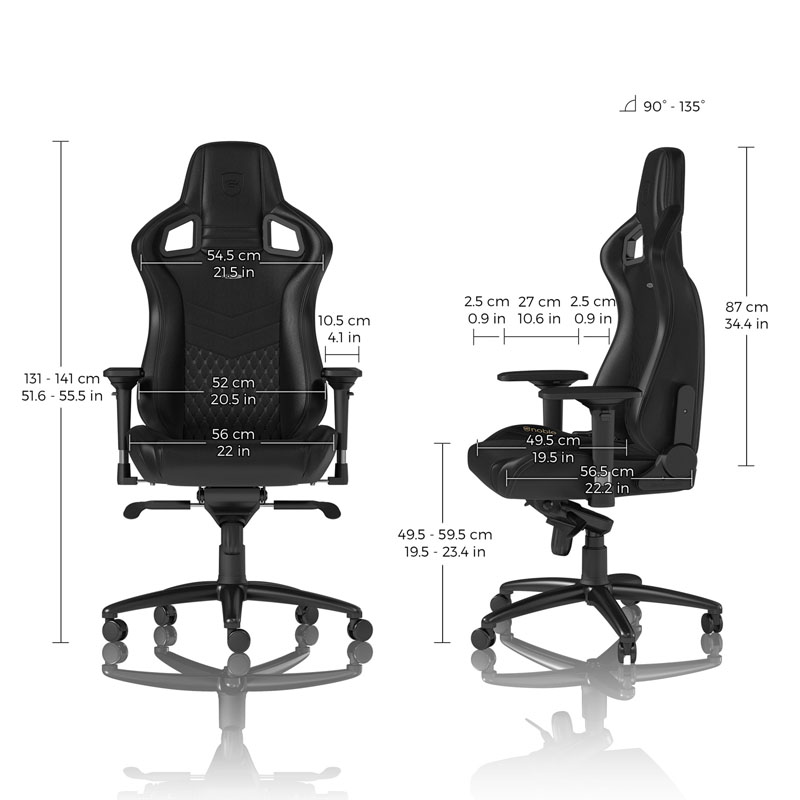 noblechairs EPIC Real Leather Black/Black