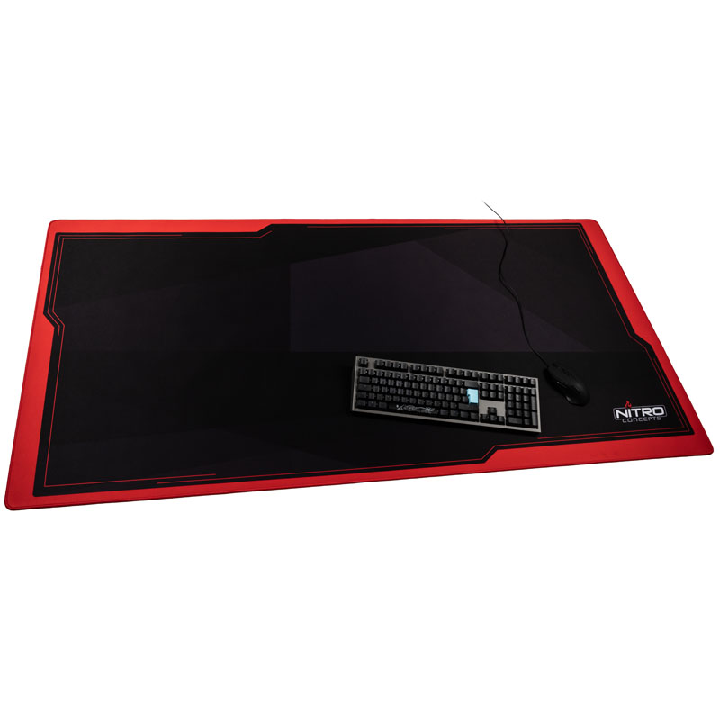 Nitro Concepts Deskmat, 4XL (1600x800mm) - Black/Red