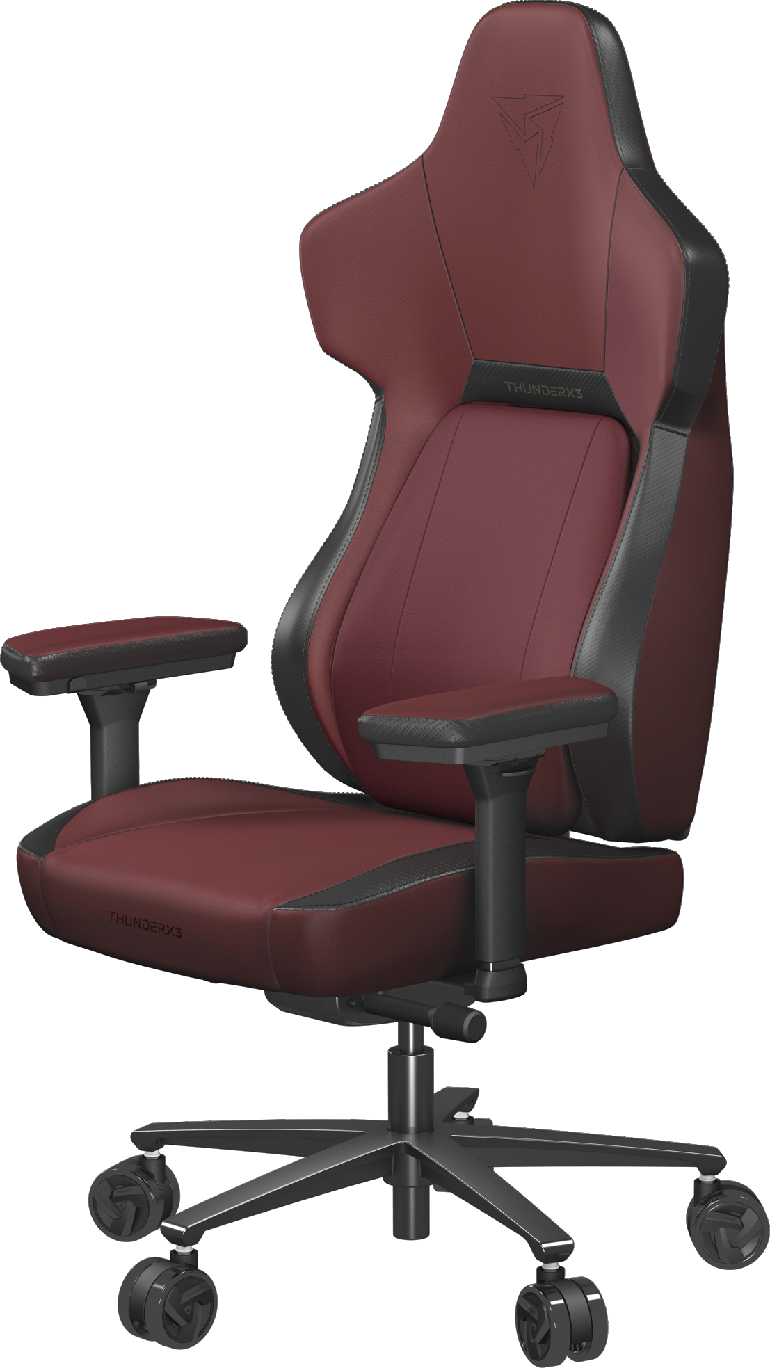 ThunderX3 CORE Modern Red- CORE.RDY 360 lumbar support, synchronous tilt, footrest, 150kg max, 4d
