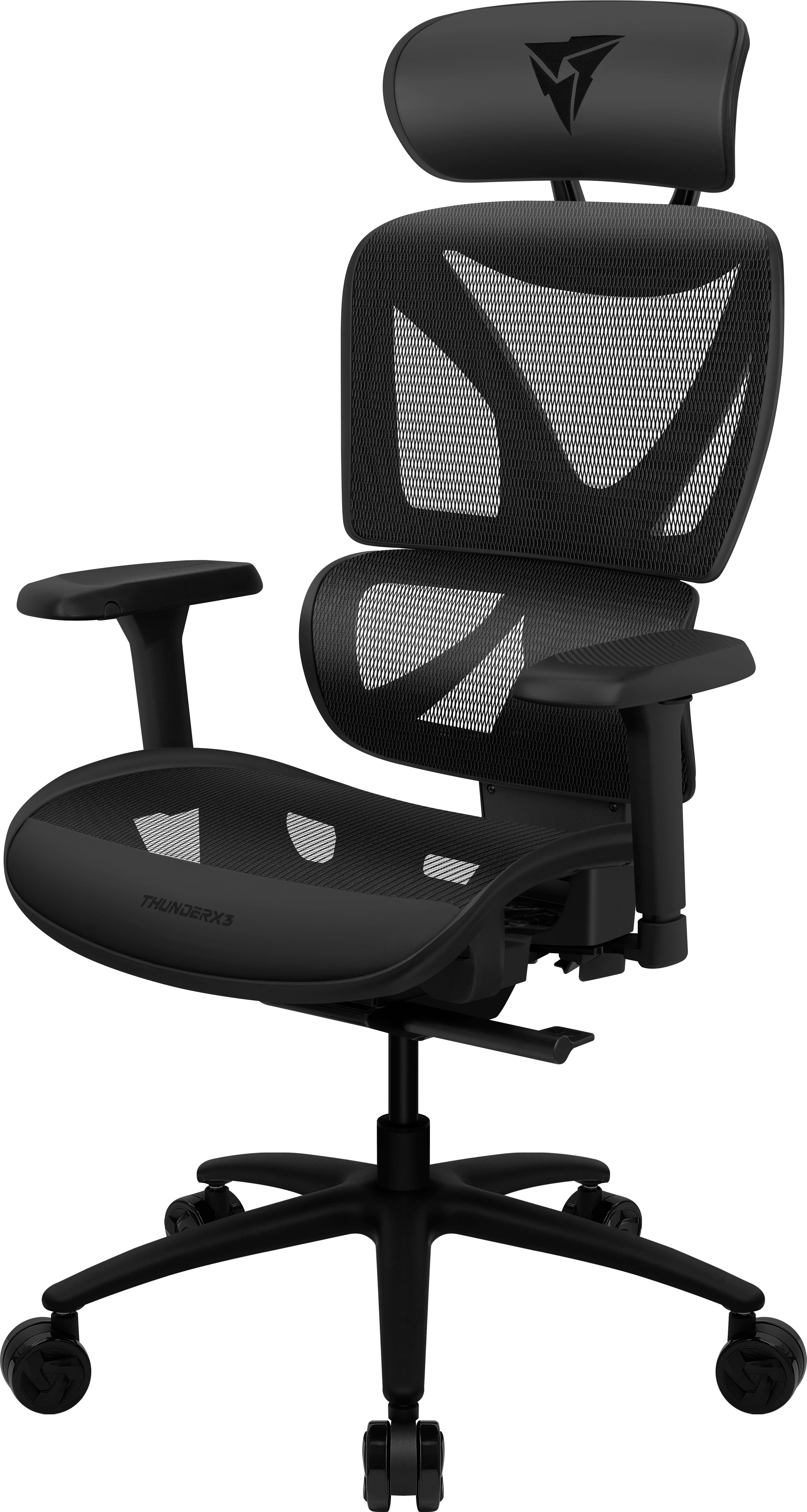 ThunderX3 XTC Mesh Black - mesh chair, 125 kg max, 3d armest, class 4 gaslift